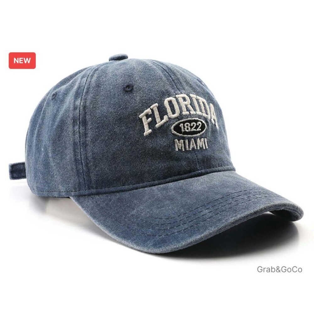 Distressed Vintage Baseball Cap Cotton Trucker Sun Hat Adjustable Buckle
